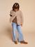 Sherpajas met luipaardvoering, capsulecollectie moeder-dochter ENVIE DE FRAISE taupe - vertbaudet enfant 