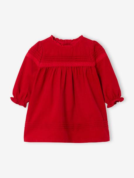 3-delige babypakje met jurk + haarband + panty in thema Kerst rood - vertbaudet enfant 