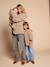 Sherpajas met luipaardvoering, capsulecollectie moeder-dochter ENVIE DE FRAISE taupe - vertbaudet enfant 