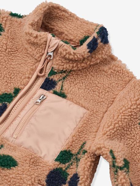 Nolan fleece jas bruin+marineblauw+rozen - vertbaudet enfant 