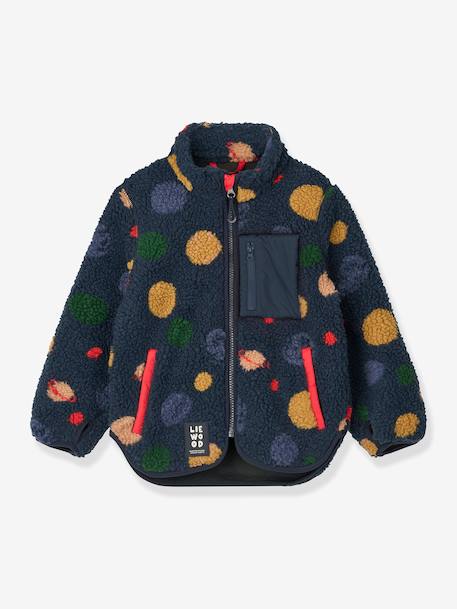 Nolan fleece jas bruin+marineblauw+rozen - vertbaudet enfant 