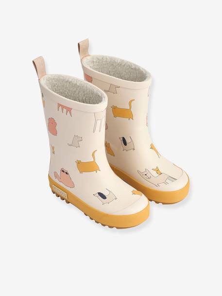 Mason thermische regenlaarzen grijs+marineblauw+rozen - vertbaudet enfant 