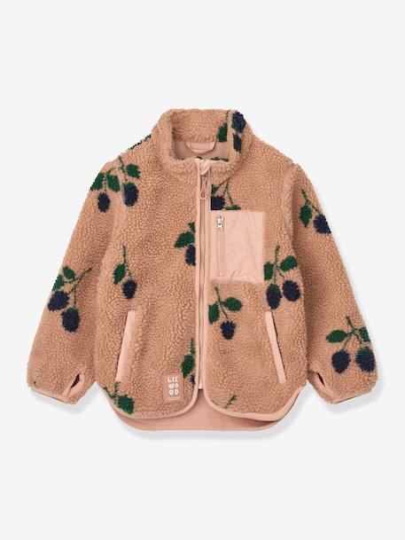 Nolan fleece jas bruin+marineblauw+rozen - vertbaudet enfant 