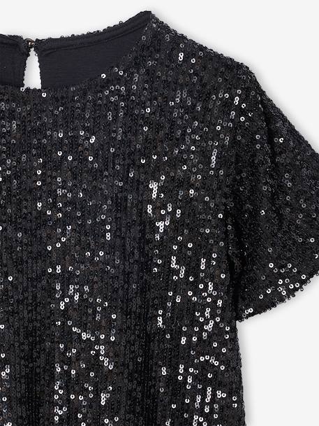 Meisjesjurk met pailletten kerst capsule moeder-dochter zwart - vertbaudet enfant 
