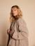 Sherpajas met luipaardvoering voor dames, moeder-dochter capsulecollectie ENVIE DE FRAISE taupe - vertbaudet enfant 