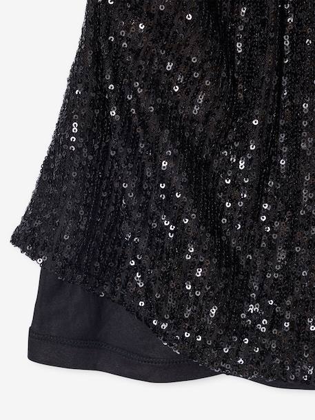 Meisjesjurk met pailletten kerst capsule moeder-dochter zwart - vertbaudet enfant 