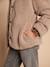 Sherpajas met luipaardvoering voor dames, moeder-dochter capsulecollectie ENVIE DE FRAISE taupe - vertbaudet enfant 