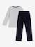 Kinderpyjama in fluweel / velours PETIT BATEAU grijs - vertbaudet enfant 