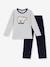 Kinderpyjama in fluweel / velours PETIT BATEAU grijs - vertbaudet enfant 