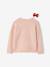 Kerstcadeauverpakking 'Renne' jacquard trui + 2 scrunchies voor meisjes ecru+lichtroze - vertbaudet enfant 