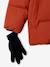 Donsjack met capuchon, fleecevoering en wanten of handschoenen amber+dennen - vertbaudet enfant 