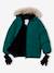 Donsjack met capuchon, fleecevoering en wanten of handschoenen amber+dennen - vertbaudet enfant 