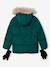 Donsjack met capuchon, fleecevoering en wanten of handschoenen amber+dennen - vertbaudet enfant 