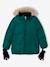 Donsjack met capuchon, fleecevoering en wanten of handschoenen amber+dennen - vertbaudet enfant 