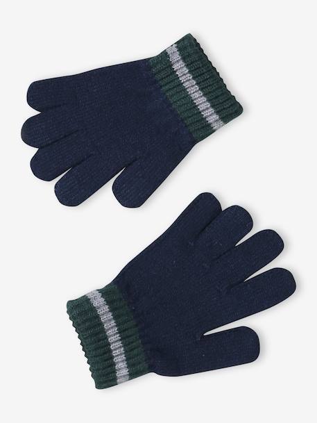Kerstset muts rendier + snood + wanten/handschoenen jongen marineblauw - vertbaudet enfant 