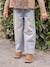 Wijde meisjesjeans blauw+denimgrijs+gebleekt denim+middenblauw+ongewassen denim+stone+zwart denim - vertbaudet enfant 