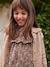 Blouse van katoengaas met zebraprint voor meisjes chocoladebruin - vertbaudet enfant 