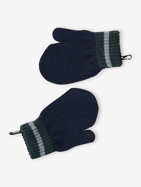 Kerstset muts rendier + snood + wanten/handschoenen jongen marineblauw - vertbaudet enfant 