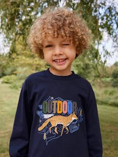 -T-shirt met lange mouwen met print voor jongens