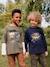 T-shirt met 2-in-1 effect voor jongens kaki - vertbaudet enfant 