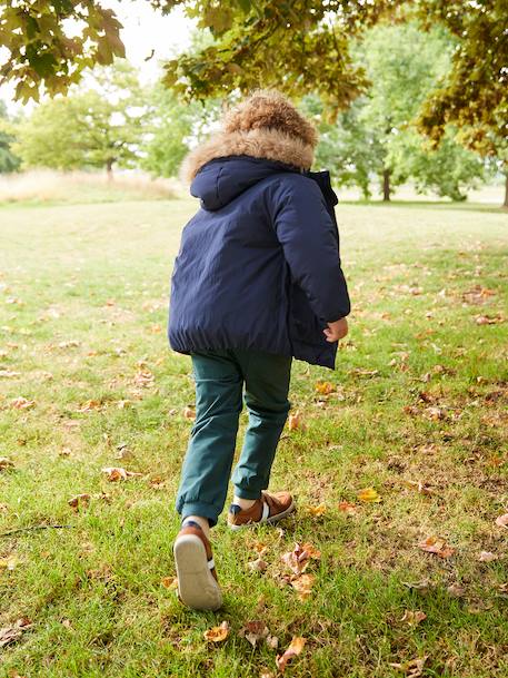 Parka sweater met capuchon voor jongens marineblauw - vertbaudet enfant 