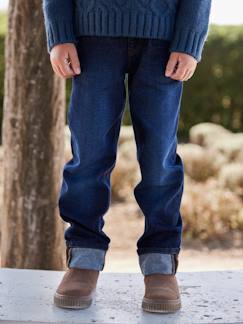 -Rechte jeans voor jongens met omslag