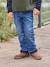 Denim jeans met fleecevoering voor jongens stone - vertbaudet enfant 