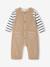 Set t-shirt + jumpsuit met strepen pecannoot - vertbaudet enfant 