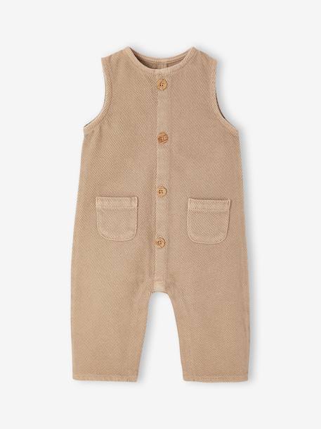 Set t-shirt + jumpsuit met strepen pecannoot - vertbaudet enfant 