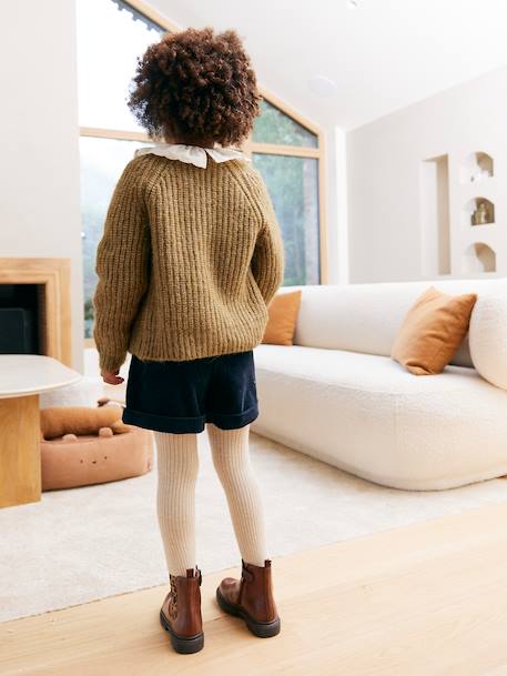 Gebreid vest olijf - vertbaudet enfant 