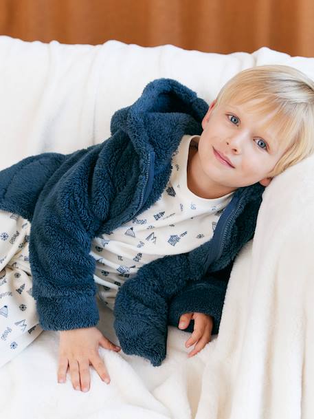 Sherpa jongensjas Nacht nachtblauw - vertbaudet enfant 