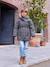 Romantische parka met capuchon voor meisjes groen+marineblauw - vertbaudet enfant 