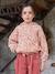 Meisjessweater met capuchon van sherpa ecru+roze (poederkleur) - vertbaudet enfant 