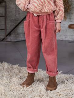 -Meisjesbroek van fluweel / velours met losse pasvorm