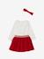 Babyset voor babymeisjes, t-shirt, rok, heupband, kerstcadeauset rood - vertbaudet enfant 