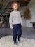 Fleece joggingbroek voor jongens marineblauw - vertbaudet enfant 