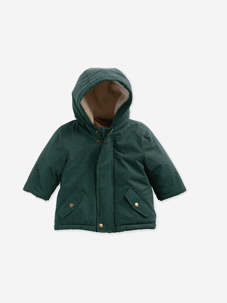Parka 3-in-1 baby met afneembaar vestje van sherpa dennen - vertbaudet enfant 