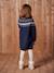 Jacquard jurk in tricot voor meisjes ecru+marineblauw - vertbaudet enfant 