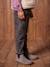Mom jeans met hartjeszakken op de achterkant Meisje denimgrijs+grijs+stone - vertbaudet enfant 
