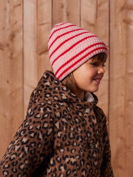 Gestreept set voor meisjes muts + snood + wanten/handschoenen rouge - vertbaudet enfant 