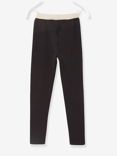 Meisjes legging met iriserende riem gemêleerd grijs+MARINE GRIJS+oudroze+ZWART - vertbaudet enfant 