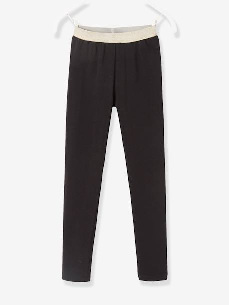 Meisjes legging met iriserende riem gemêleerd grijs+MARINE GRIJS+oudroze+ZWART - vertbaudet enfant 