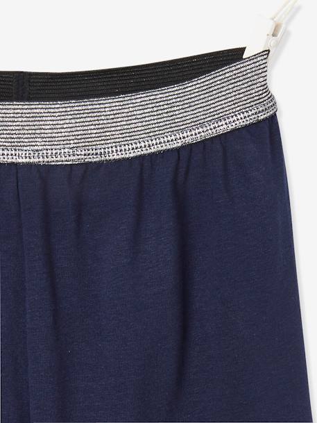 Meisjes legging met iriserende riem gemêleerd grijs+MARINE GRIJS+oudroze+ZWART - vertbaudet enfant 