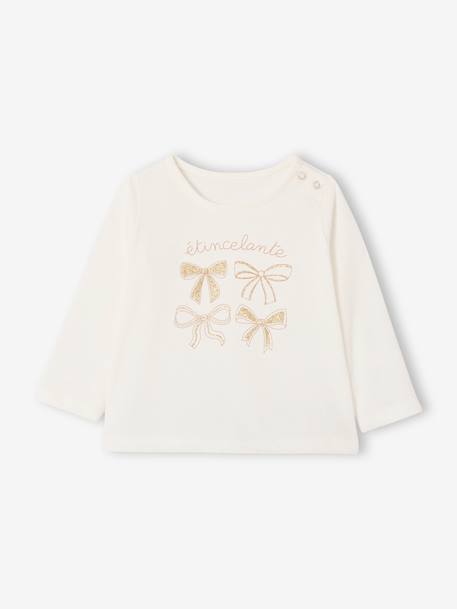 Babyset voor meisjes, t-shirt, rok met glitter zwart - vertbaudet enfant 
