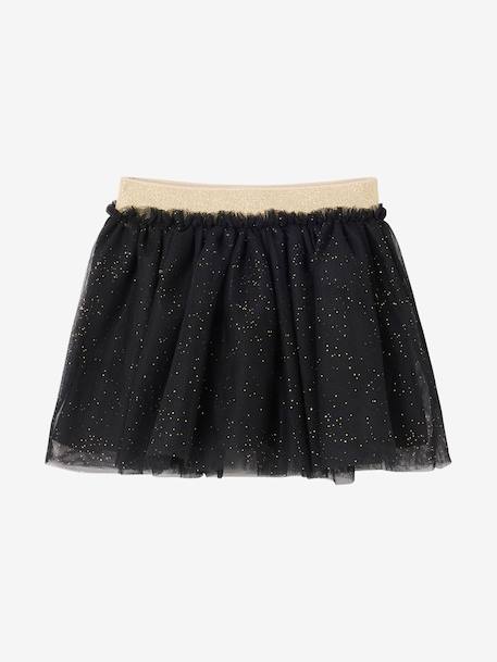 Babyset voor meisjes, t-shirt, rok met glitter zwart - vertbaudet enfant 