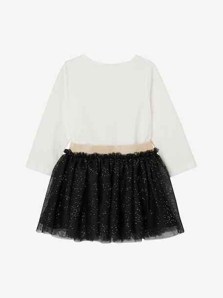 Babyset voor meisjes, t-shirt, rok met glitter zwart - vertbaudet enfant 