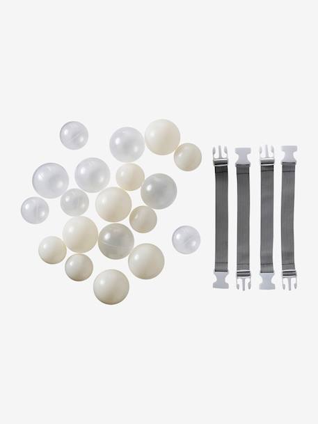 Omkeerbaar en opvouwbaar tapijt met ballen beige+groen - vertbaudet enfant 