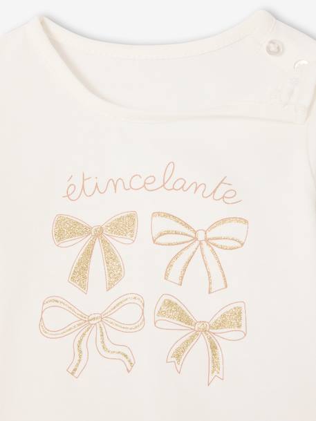 Babyset voor meisjes, t-shirt, rok met glitter zwart - vertbaudet enfant 