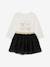 Babyset voor meisjes, t-shirt, rok met glitter zwart - vertbaudet enfant 