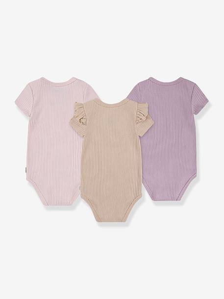 Set van 3 body's met korte mouwen HUGGIES grijs - vertbaudet enfant 